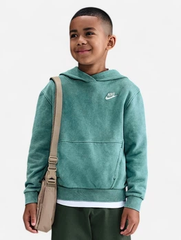 Дитяче худі для хлопчика Nike K Nsw Wash Po Hoodie Ft IH2375-361 S 128-137 см Bicoastal/White (198481209637)