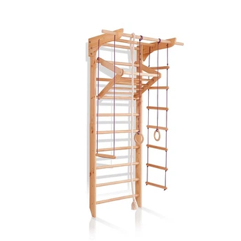 Детский спортивный уголок SportBaby 10-Lux 2-240 натуральное дерево 240×76 см (SB-3977)