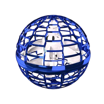 Летающий спиннер-шар с подсветкой, заряжается от USB, 95 мм, синий (kt-5940)