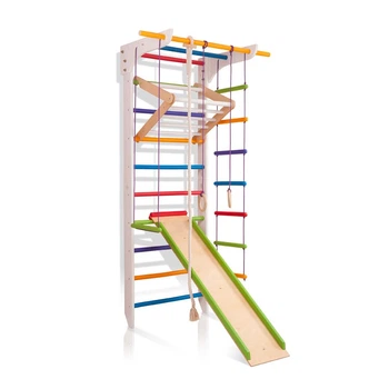 Детский спортивный уголок SportBaby 11-Lux 3-220 с горкой цветной 220х76 см (SB-3984)