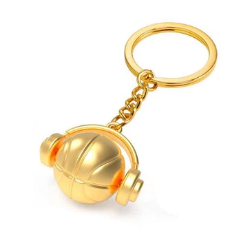 Брелок золотий Ball and Headphones подарункова упаковка