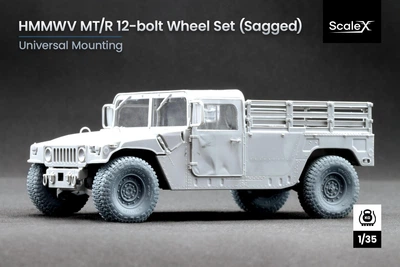 Набір коліс (з деформацією) для HMMWV MT/R 12-bolt ScaleX WM 35002S