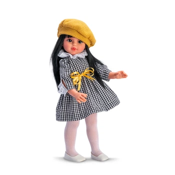 Кукла Sabrina Vichy negro boina punto yema 40 см ASIVIL (0517390)