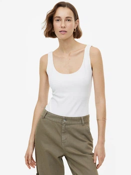 Боді-майка жіноча H&M 1154660002c30 S Біла (1000000051905)