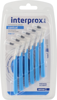 Міжзубні щітки Dentaid Interprox Plus 2G Conical сині 1.7 мм x 6 шт (8427426006287)
