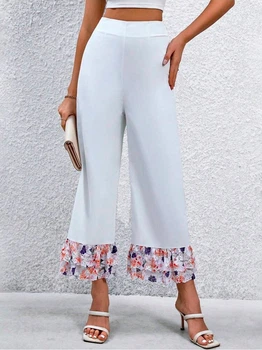Брюки женские SHEIN sz2312181211347249 38 Белые (KAY2000001614822)