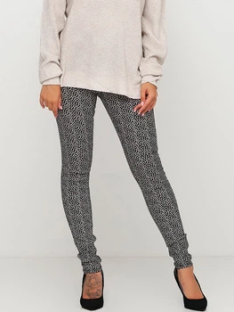 Брюки женские H&M 0-0719_горошек_11 XS Черно-белые (KAY2000000566498)