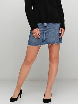 Юбка джинсовая женская H&M 0688105_син_08 34 Синяя (KAY2000001250075)