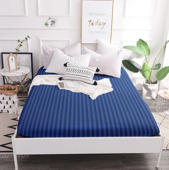 Простынь на резинке MirSon Satin ELIT Blue Sea 120 х 200 см (2200001080836)