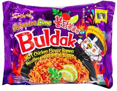 Локшина Samyang Buldak Гостра з хабанеро та лаймом 135 г (8801073115514)
