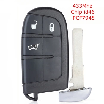 Смарт ключ DODGE 3 кнопки 433mhz chip id 46