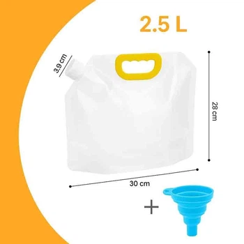 Канистра-пакет с ручкой для круп и жидкостей мягкая ViO PE-T 2.5l с лейкой
