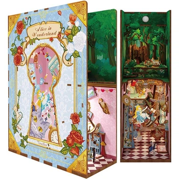 Збірна модель Tonecheer 3D Led Book Аліса в країні чудес TQ128 (6971683351281)