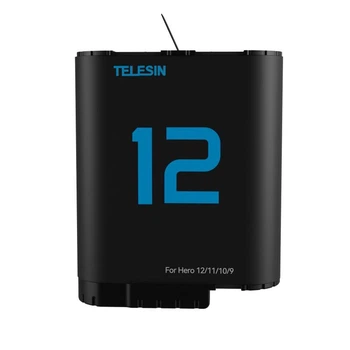 Акумулятор TELESIN S0-ECB-02-TGP для GoPro Hero 12/11/10/9 Black запасна батарея (79449)