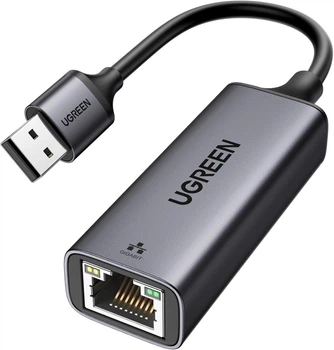 Сетевой адаптер RJ45 to USB-A Ugreen CM209 1000 Мбит/с, гигабитный, алюминиевый, совместимый с Switch, MacBook Pro 2022, XPS, TV Box, Steam Deck Grey (15736)