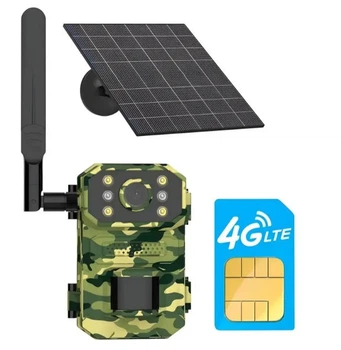 Фотопастка А8S 4G на сонячній панелі нічне бачення мисливська камера