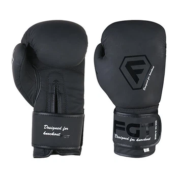Боксерские перчатки спарринговые FGT Mate Кожа 12 oz черные FT2M-12