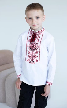 Дитяча вишиванка для хлопчика vishivano4ka 7176-4 110-116 біла