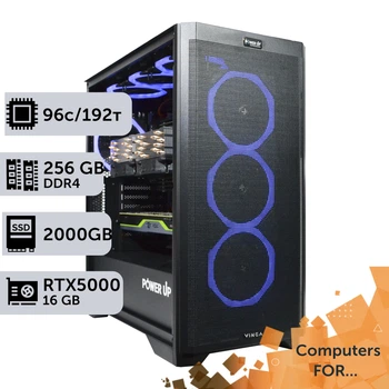Компьютер Power Up #14 для REVIT / AMD EPYC 7642 x2 / 256 GB / SSD 2TB / NVIDIA Quadro RTX5000 16GB для видеомонтажа анимационного дизайна и постобработки