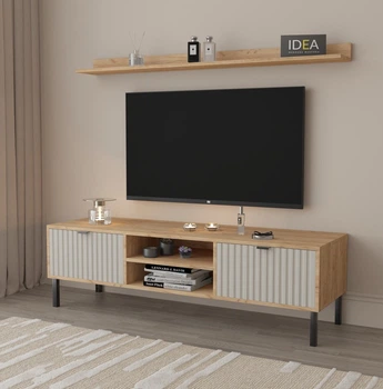 Тумба під ТВ П-5 IDEA Дуб Крафт Золотий/Кашемір