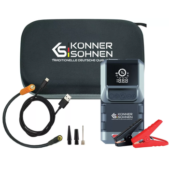 Пристрій пусковий з компресором Konner&Sohnen KS JSP-1300 (16 А*год, 10.3 бар)