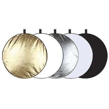 Отражатель ручной, круглый, Puluz PU5110, 110 см, 5 цветов, Черный