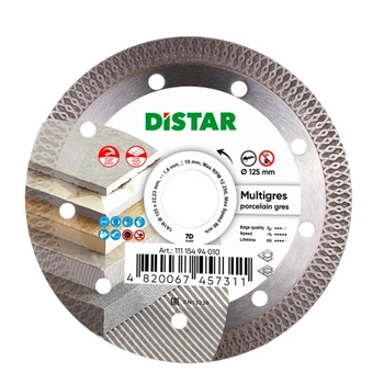Круг алмазный отрезной Distar Multigres 1A1R 125 x 22.23 Сплошной (11115494010)