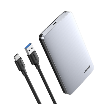 Зовнішня кишеня Ugreen CM300, для 2.5" HDD/SSD SATA, USB-C, до 6 Гбіт/с, срібляста