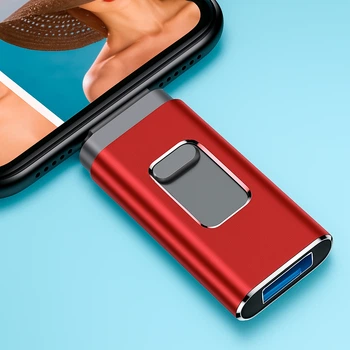 Накопитель двойного назначения 25 гигабайт USB Flash Drive 3.0 Универсальный для смартфонов Красный