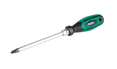 Отвёртка крестовая магнитная MASTERTOOL HEXAGON РН3х150 мм ручка с TPR покрытием 45-8315