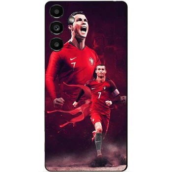 Силиконовый бампер чехол Candy для Samsung S21 с рисунком Ronaldo Португалия Роналдо