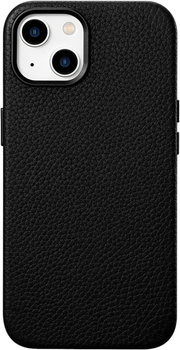 Etui iCarer Litchi Premium Leather Magsafe Back Case do Apple iPhone 14 Plus Black (WMI14220711-BK)