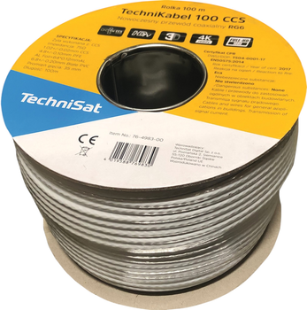 Коаксіальний кабель TechniSat TECHNIKABEL 100 CCS 100 м (76-4983-00a)