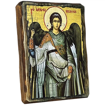 Икона "Святой Архангел Михаил" под старину 13х17 см