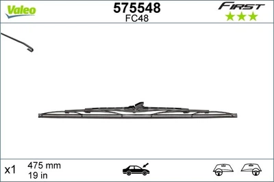 575548 VALEO Склоочисник каркасний 475 мм - Conventional Valeo (575548)