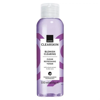 Очищающий тоник для лица Avon Clearskin с экстрактом пшеницы и алоэ вера «Для проблемной кожи» 100 мл