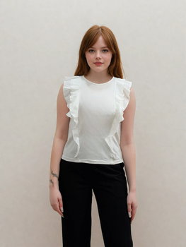 Блуза з рюшами Wear me XL Молочний (1_25_98_11383)