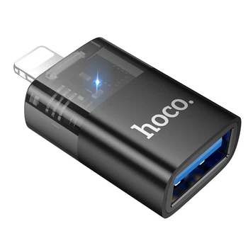 Адаптер переходник Hoco UA36, Lightning to USB, black