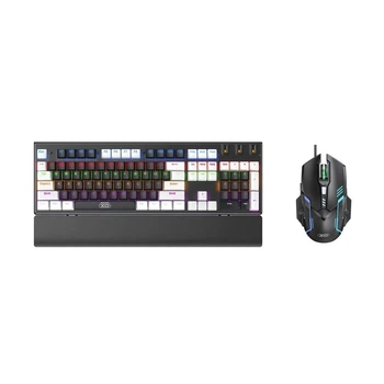Клавиатура и мышь XO KB-06 mixed color luminous mechanical Черный микс