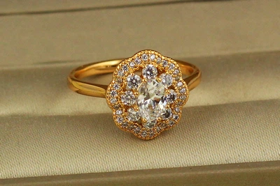 Кольцо Xuping Jewelry Вернисаж р 20 золотистое