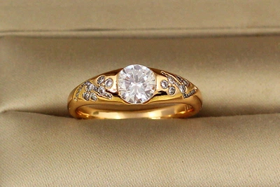 Кольцо Xuping Jewelry сарьян р 21 золотистое