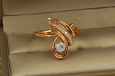 Кольцо Xuping Jewelry модернизм р 20 золотистое