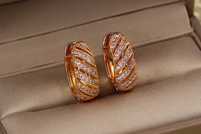 Серьги Xuping Jewelry Молчание 1,9 см золотистые