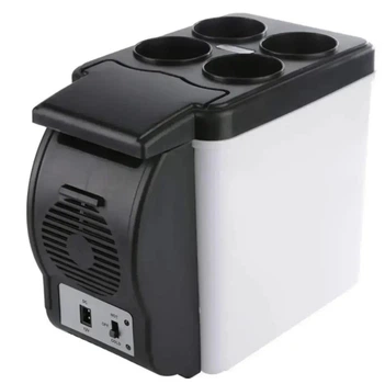 Автомобильный портативный мини холодильник в машину 12 вольт Cooling and Warming Refrigerator 6 с охлаждением и подогревом мощностью 30 Вт