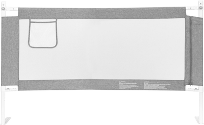 Захисний бар'єр для ліжка EcoToys сірий 200x61x25 см (5905817006465)
