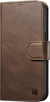 Etui z klapką iCarer Oil Wax Premium Leather 2in1 Wallet Case z RFID do Apple iPhone 14 Plus Brown (WMI14220723-BN)