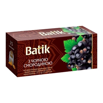 Чай чорний Batik з чорною смородиною 25 пакетиків