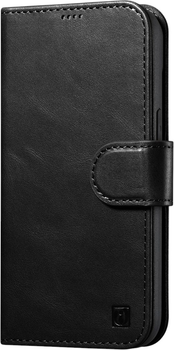 Etui z klapką iCarer Oil Wax Premium Leather 2in1 Wallet Case z RFID do Apple iPhone 14 Plus Black (WMI14220723-BK)