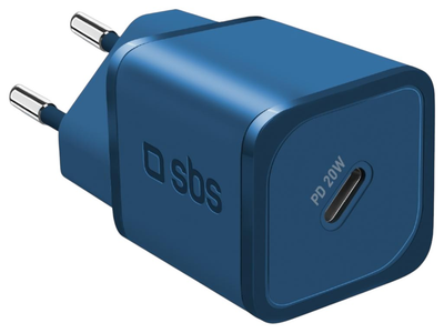 Ładowarka sieciowa SBS 20W GaN PD USB-C Blue (TETRGAN1C20B)
