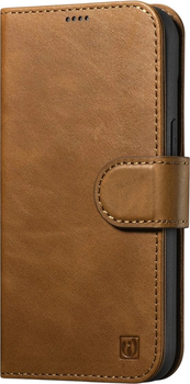Etui z klapką iCarer Oil Wax Premium Leather 2in1 Wallet Case z RFID do Apple iPhone 14 Pro Camel Tan (WMI14220722-TN)